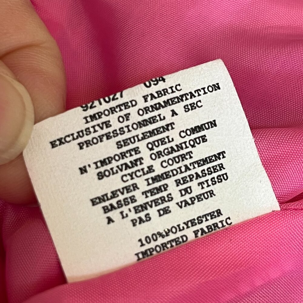 Jessica McClintock Gunne Sax Size 3 Strapless Dress Pink Black Barbie Homecoming - Picture 9 of 11